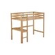 preview thumbnail 10 of 15, Twin High Rubber Wood Loft Bed with Safety Guardrail,Built-in desk,Ladder