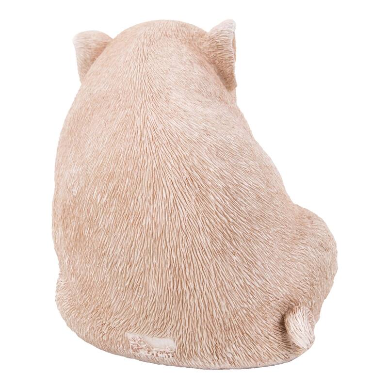 5.75" Chubby Piglet Sitting Outdoor Garden Statue