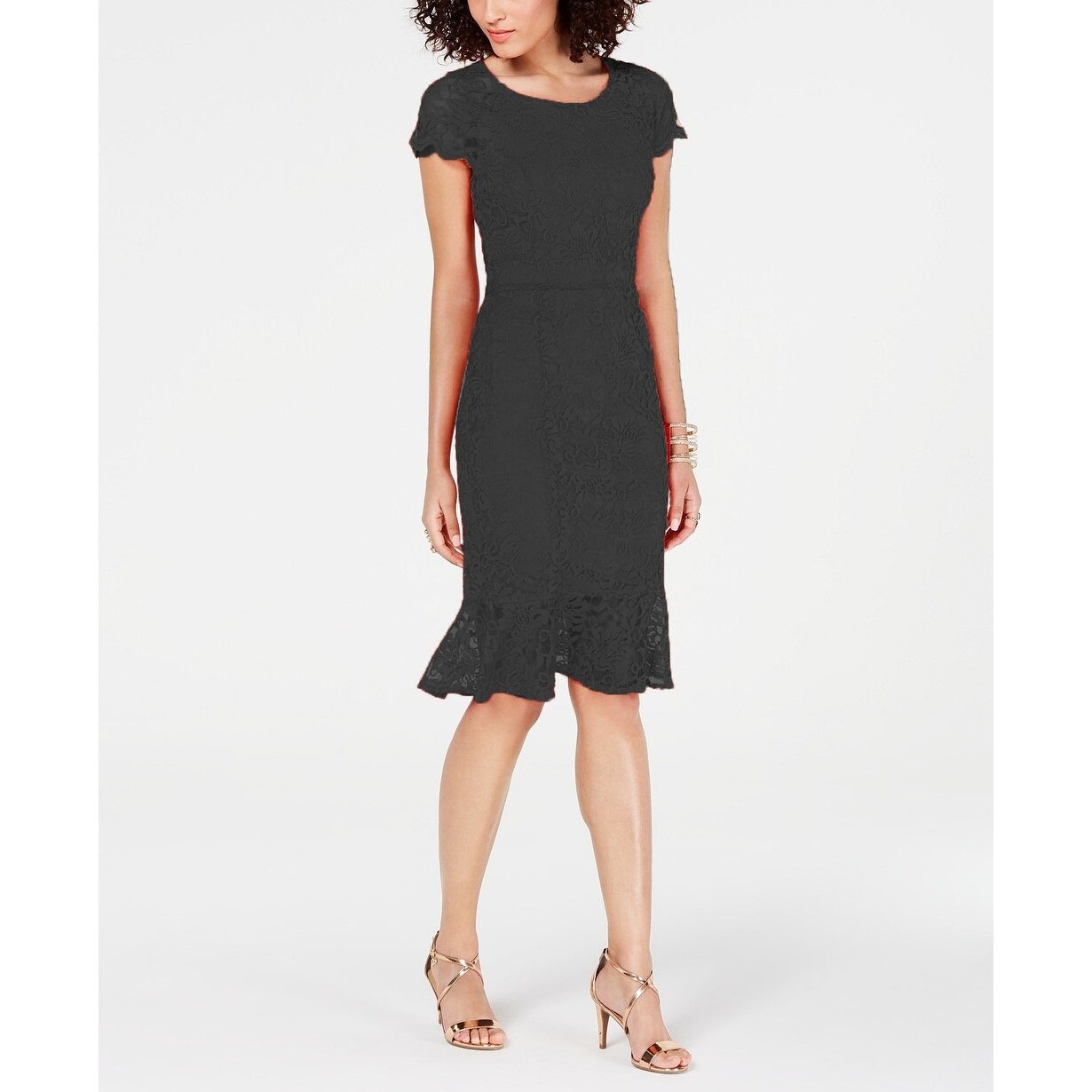 thalia sodi short sleeve lace dress