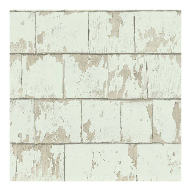 Chesapeake Clint Sage Weathered Wood Wallpaper - 20.5 x 396 x 0.025