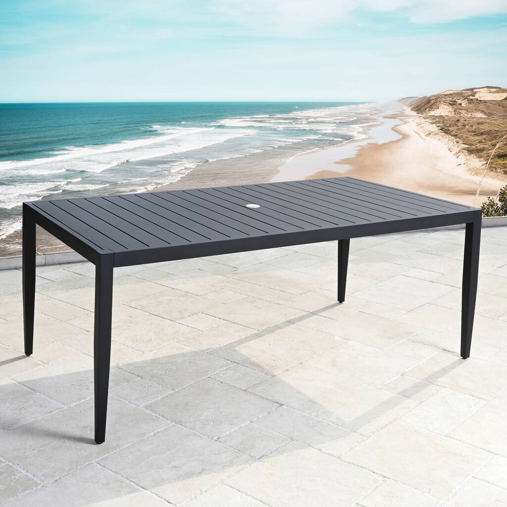 Abbyson Outdoor Birmingham All-Weather Aluminum Dining Table