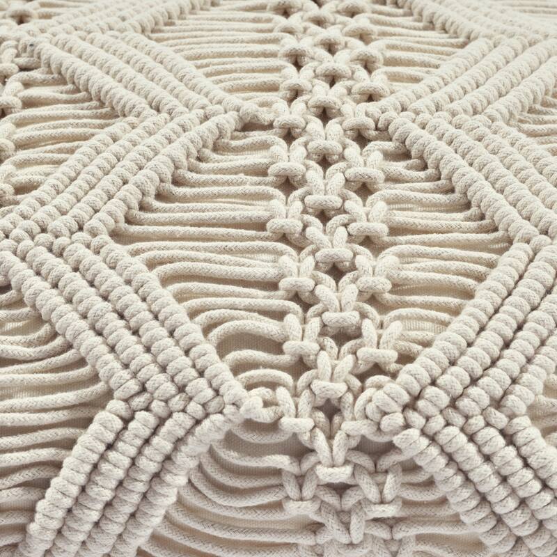 Lush Decor Studio Chevron Macrame Decorative Pillow Cover
