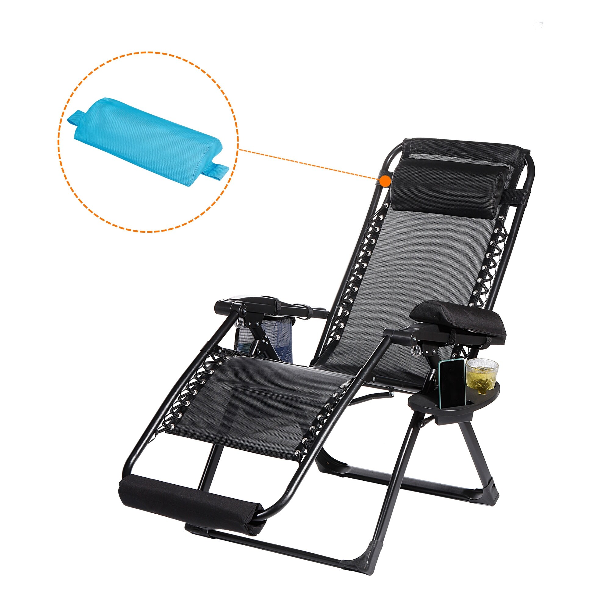 Gravity outlet chair cushion