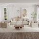 preview thumbnail 134 of 162, Cloud Chenille Upholstered Modular Sectional Sofa with DIY Combination Design Beige 3-Seater Sofa+Accent Chairs*2