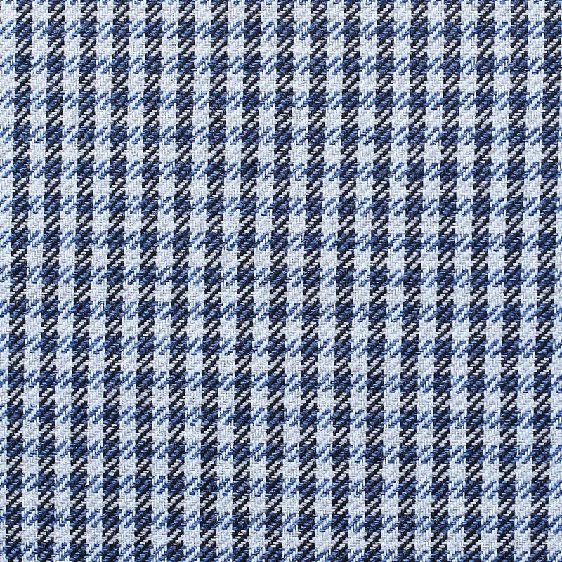 HomeRoots Set Of Two 18" X 18" White And Blue Houndstooth Zippered Handmade Polyester Throw Pillow