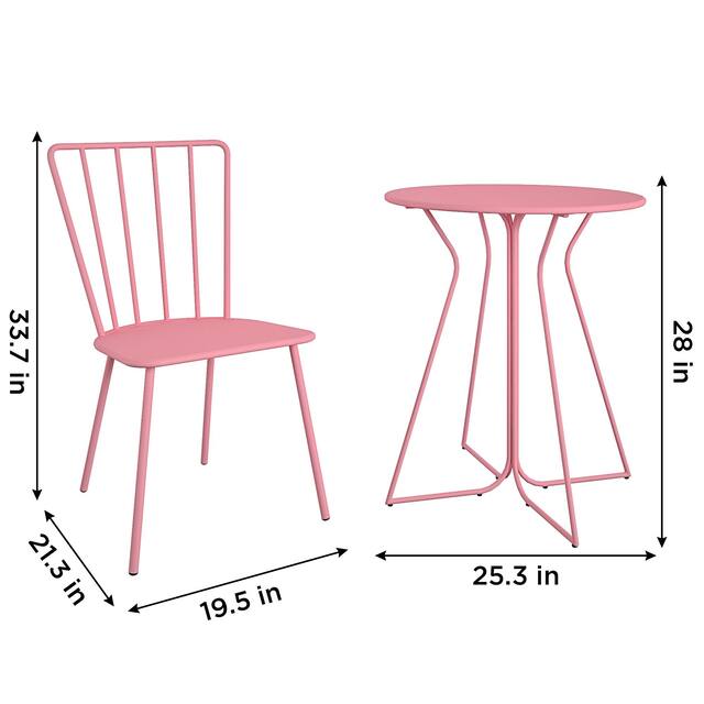 The Novogratz Poolside Collection Heidi 3 Piece Outdoor Bistro Set 3 Piece
