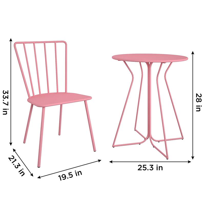 The Novogratz Poolside Collection Heidi 3 Piece Outdoor Bistro Set 3 Piece