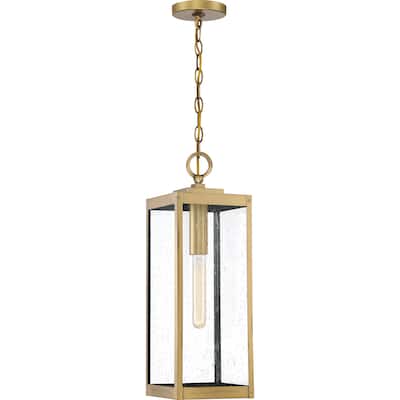 Westover 1-Light Outdoor Hanging Lantern in Antique Brass