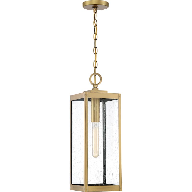 Rumadan Antique Brass 1-light Outdoor Hanging Lantern by Havenside Home