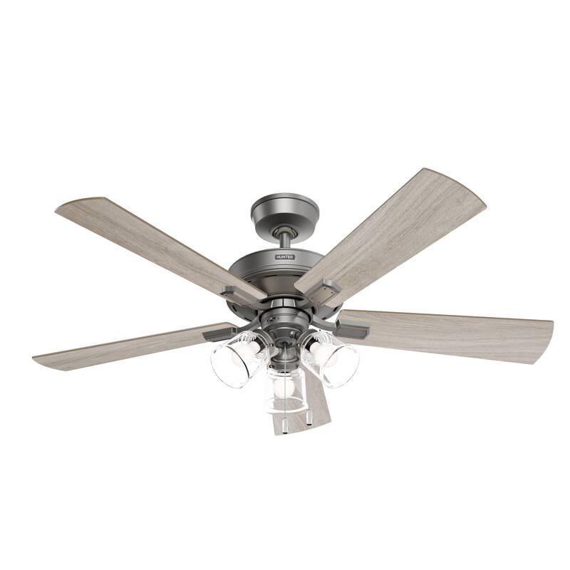 Hunter 52" Crestfield Ceiling Fan w/ LED Light Kit, Pull Chain - Farmhouse, Transitional - EASY INSTALLATION!
