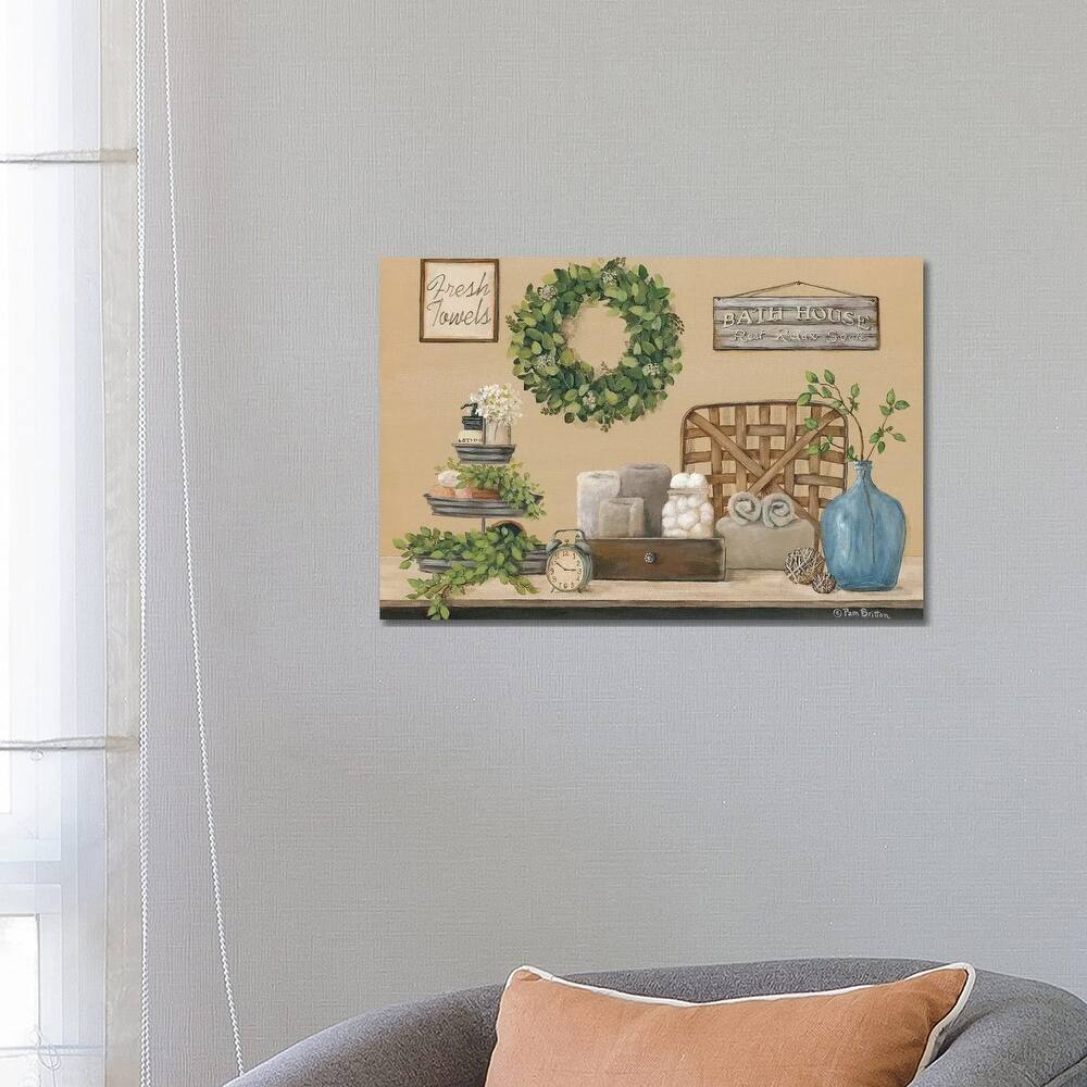 iCanvas "Farmhouse Bath I" by Pam Britton Canvas Print