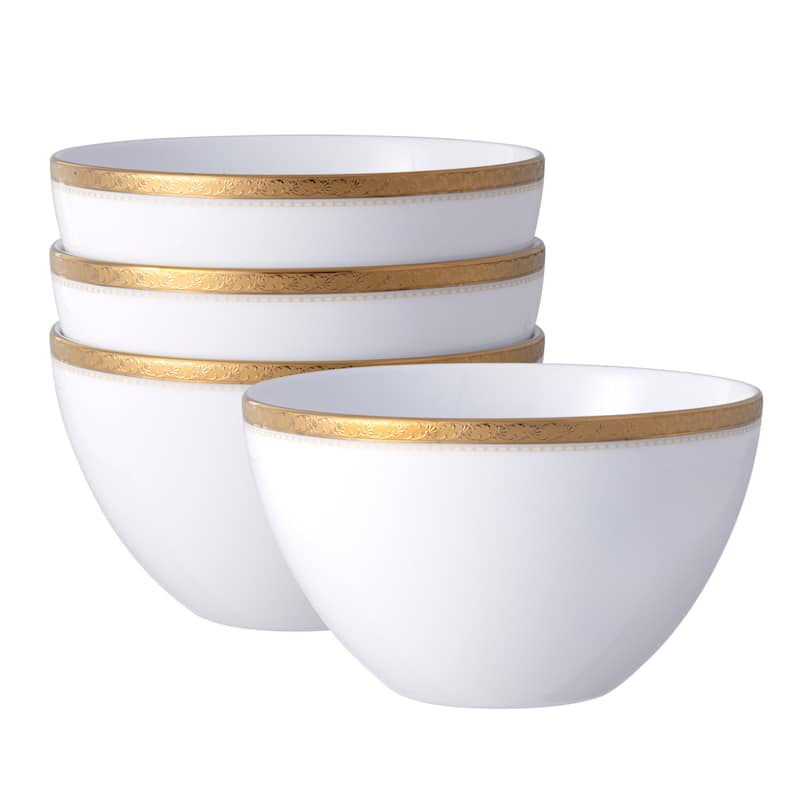 Noritake Charlotta Set Of 4 Cereal Bowls, 6", 29 Oz. - Gold - 4 Piece