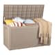 Lacoo 100-120 Gallon Patio Storage Box All Weather Plastic Deck Box - 100 - Grey