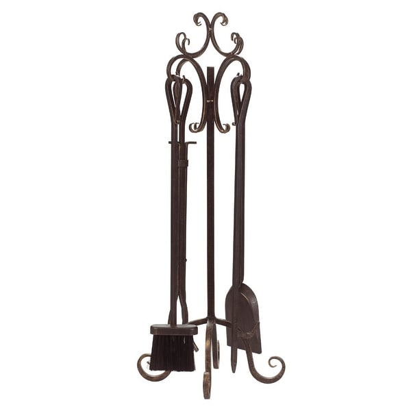 Shop Panacea 15916 Scrollwork Fireplace Tool Set 5 Piece Brushed