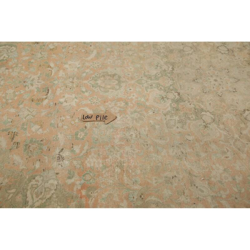 Hand Knotted Oriental 100% Wool Carpet Traditional Floral Oranges & Rust Kashan Area Rug - 13' 1'' X 9' 6''