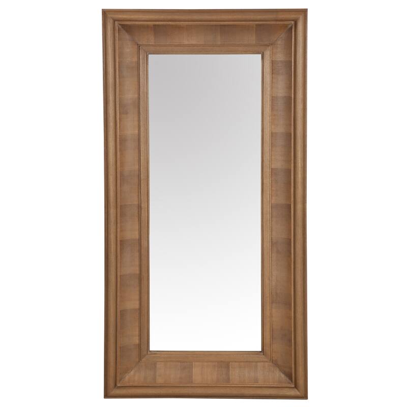 SAFAVIEH Couture Kaya 63.4-inch Large Vertical Rectangle Wood Mirror - 32.3"W x 3.1"D x 63.4"H - Natural