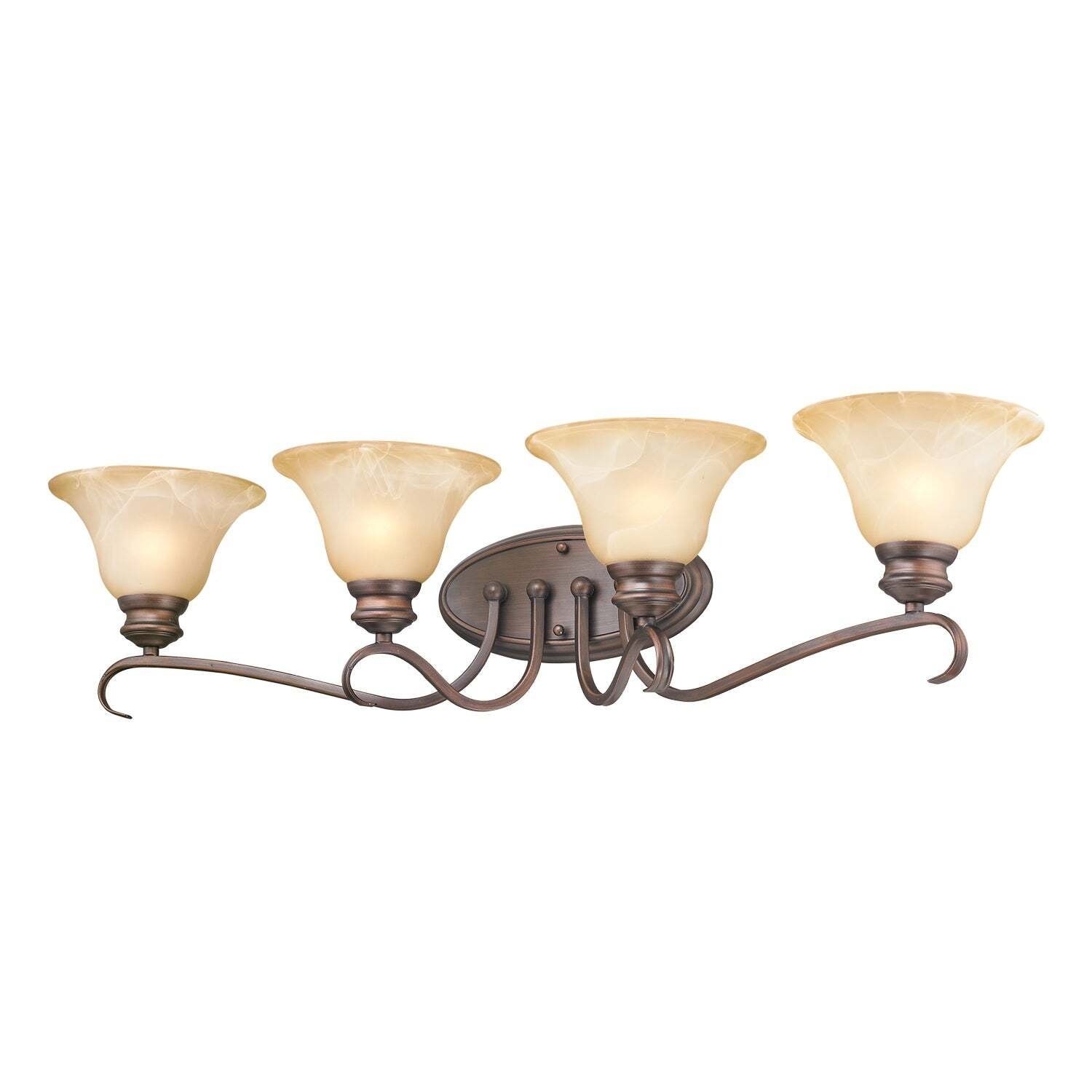 Golden Lighting Lancaster 4-Light Vanity Light - Rubbed Bronze