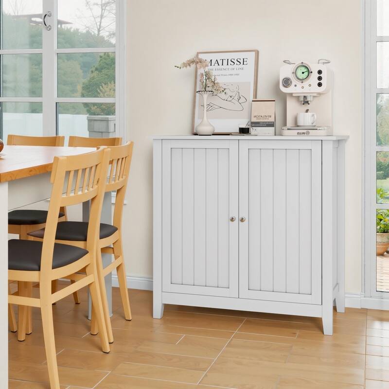 Free Standing Cabinet, Sideboard and Buffet Storage with Doors, Wood Accent Cabinet with Storage, Console Table