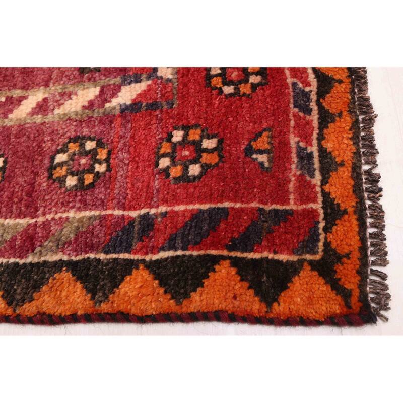 ECARPETGALLERY Hand-knotted Melis Dark Magenta Wool Rug - 4'10 x 9'5