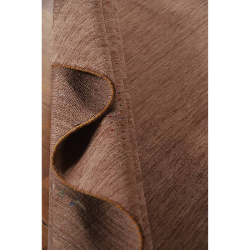 Hand Knotted Oriental 100% Wool Carpet Tribal Tribal Brown Gabbeh Area Rug - 9' 11'' X 8' 0''