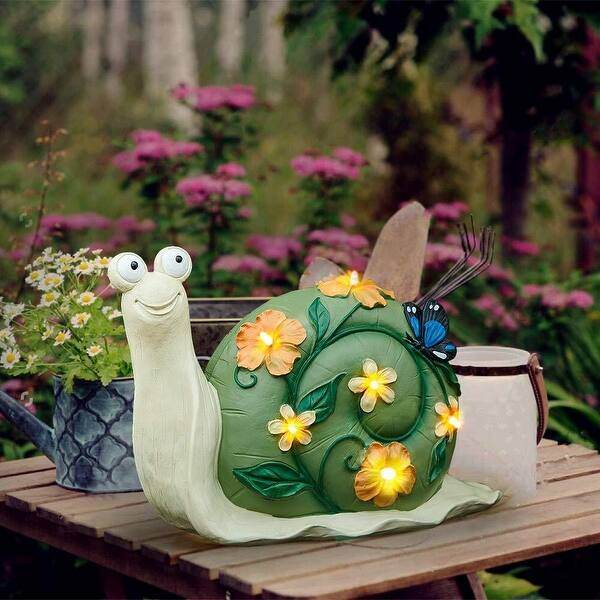 Shop Solar Snail Lights Solar Garden Lights Outdoor Snail Solar