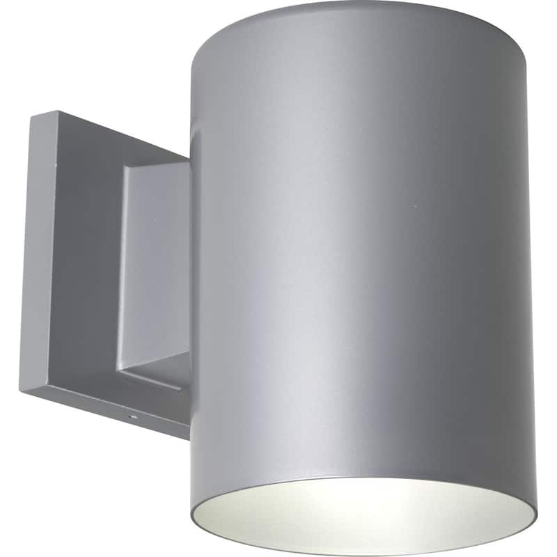 5" Metallic Gray LED Outdoor Wall Cylinder - 8.870" x 9.000" x 6.500"