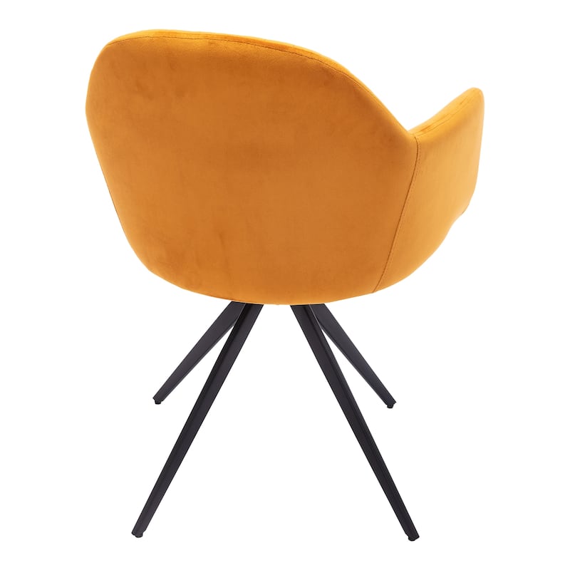 Rowe Swivel Arm Velvet Chair