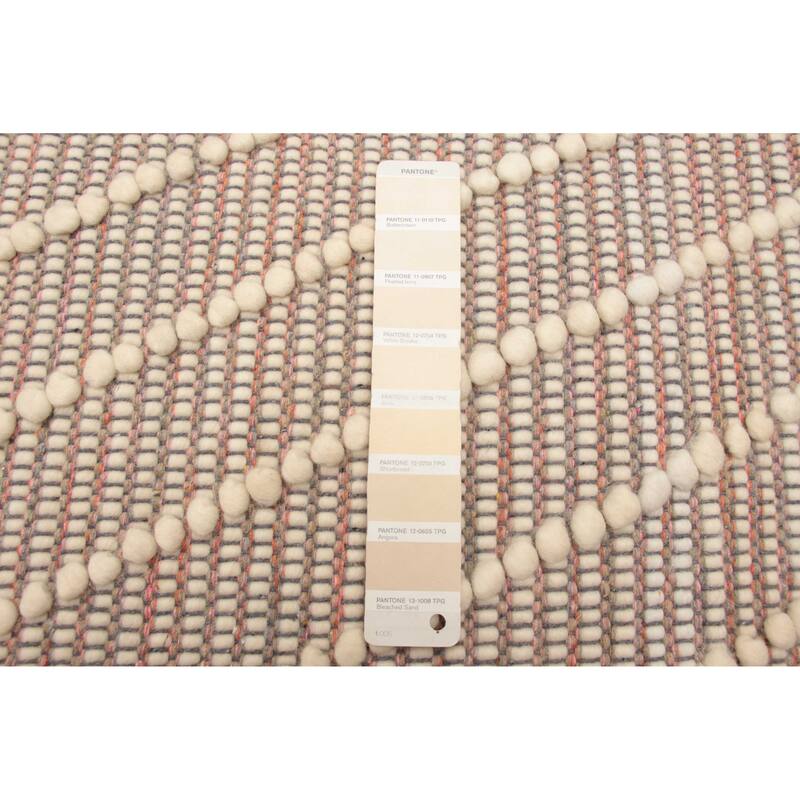 ECARPETGALLERY Braid weave Sienna Cream Wool Rug - 6'0 x 8'8