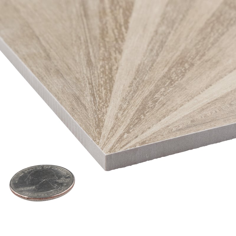 Merola Tile Komi Murlen Crema 7-7/8" x 7-7/8" Porcelain Floor and Wall Tile