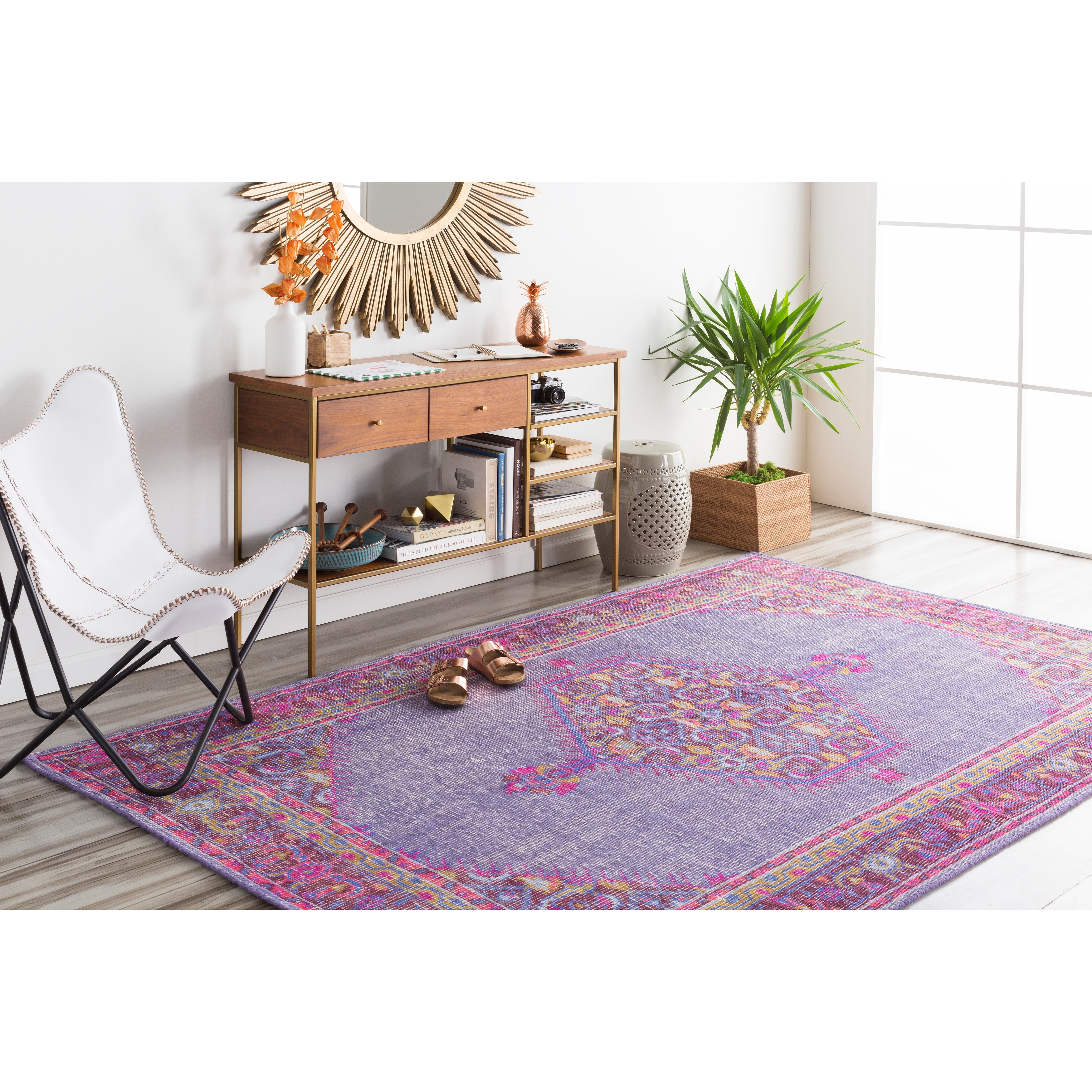 Hand-knotted Alford Boho Medallion Wool Area Rug