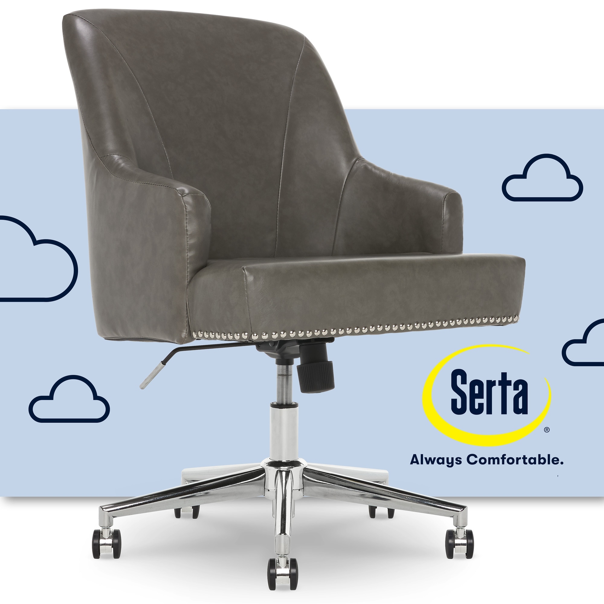 Serta leighton fabric home shop office chair