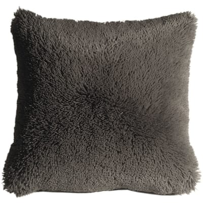 Soft Plush 20x20 Throw Pillow with Polyfill Insert, Gray