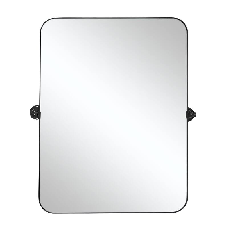 HomeRoots 36" Black Metal Tilting Framed Accent Mirror - 23.97 in. x 35.76 in. x 0.79 in.