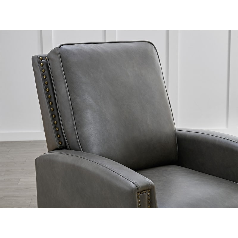 Spruce & Spring Alston Push Back Recliner Chair with Nailhead Trims for Living Room