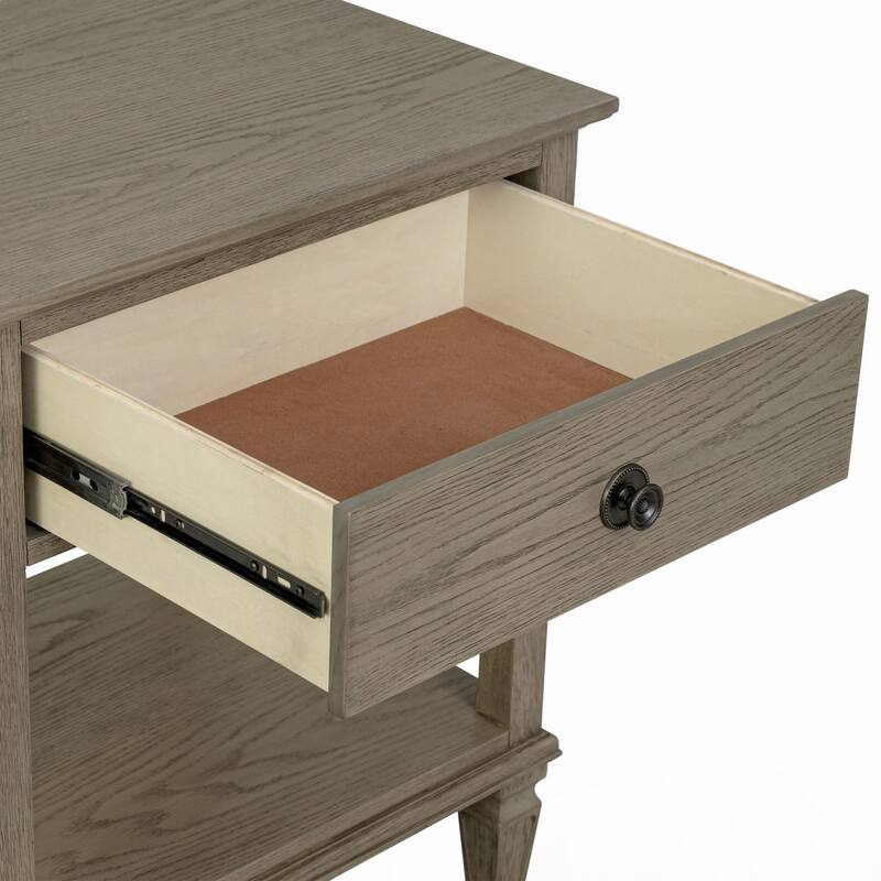Victoria Bedside Table Reclaimed Grey