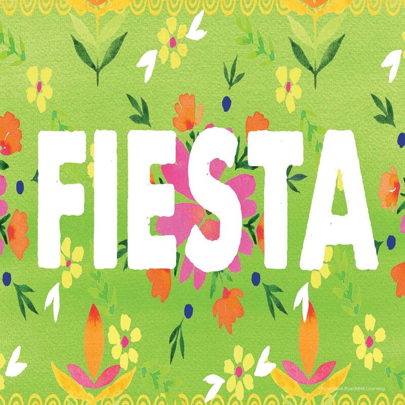 Fiesta Decorative Heat Tolerant Ceramic Stone Trivet 7.9" Square Protective Cork Backing, Easily Wipes Clean - Multi