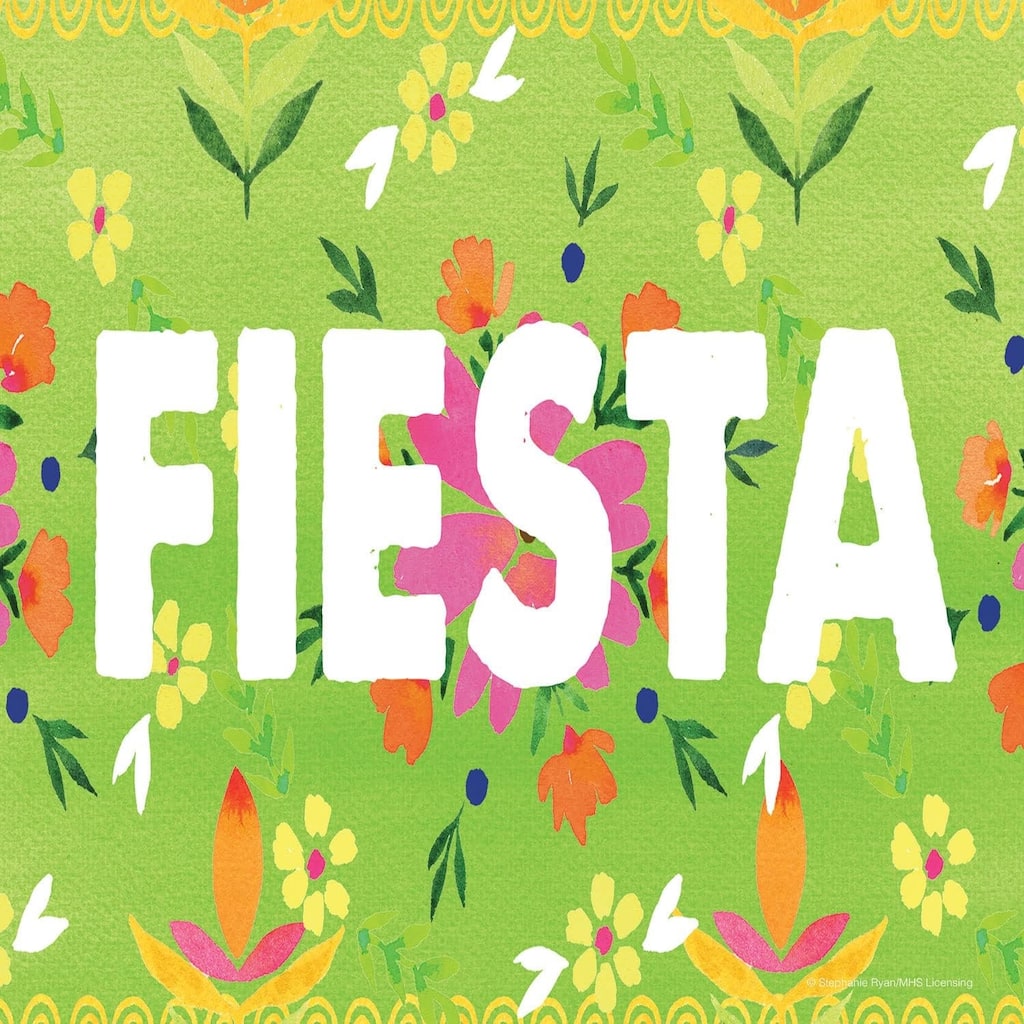 Fiesta Decorative Heat Tolerant Ceramic Stone Trivet 7.9" Square Protective Cork Backing, Easily Wipes Clean