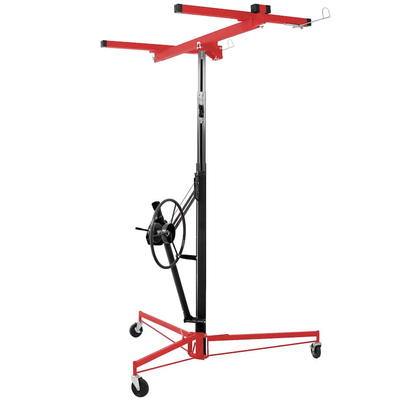 Drywall Lift Panel 11" Lift Drywall Panel Hoist Jack Lifter, RED+BLACK