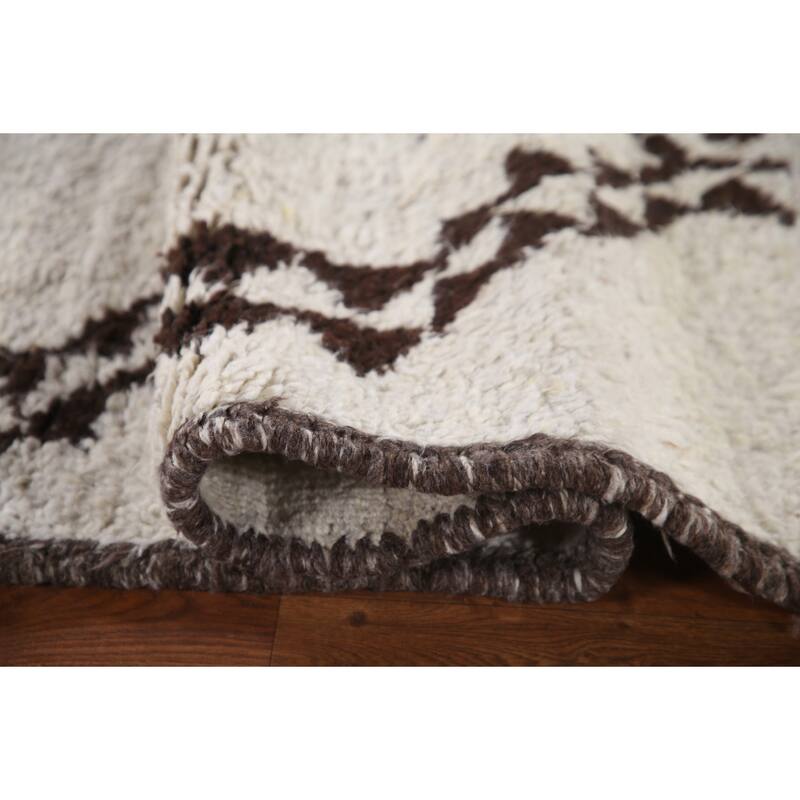 Ivory Anatolian Turkish Runner Rug Handmade Wool Carpet - 3'3"x 11'1"