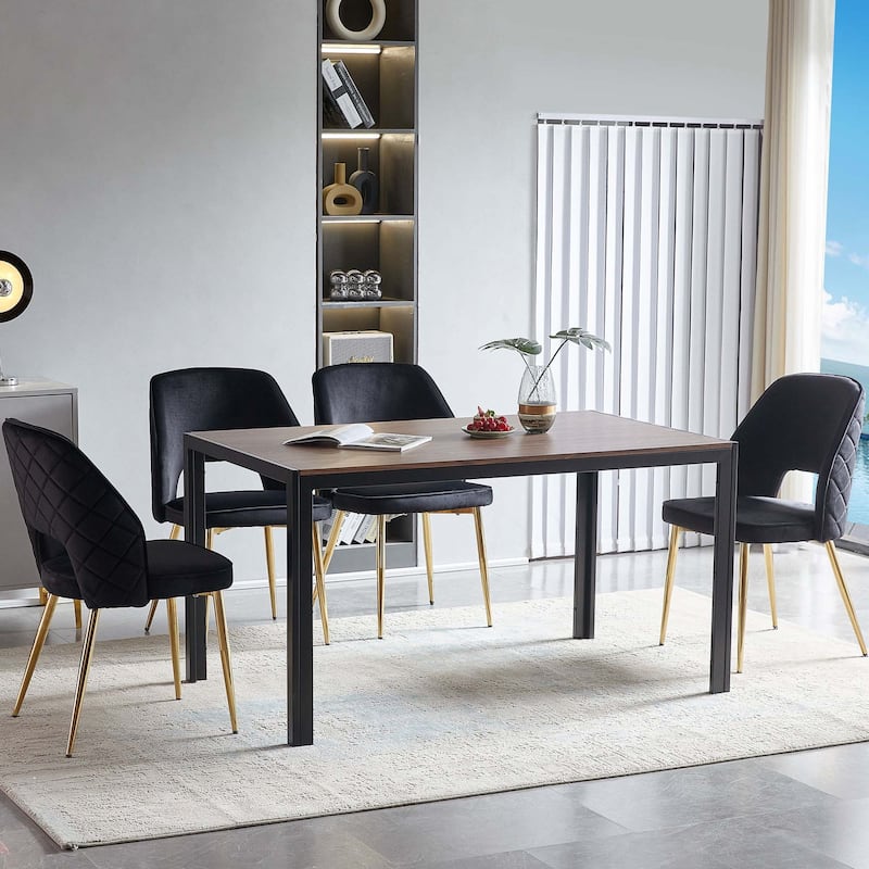 Velvet Dining Chairs with Metal Legs,Set of 4