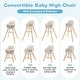preview thumbnail 5 of 24, Babyjoy 3 in 1 Convertible Wooden High Chair Baby Toddler Highchair w/ - 20.5" x 21.5" x 36"