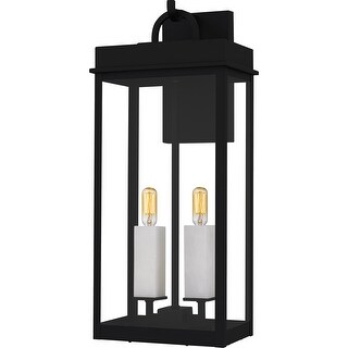 Carmen 2-Light Matte Black Outdoor Wall Lantern