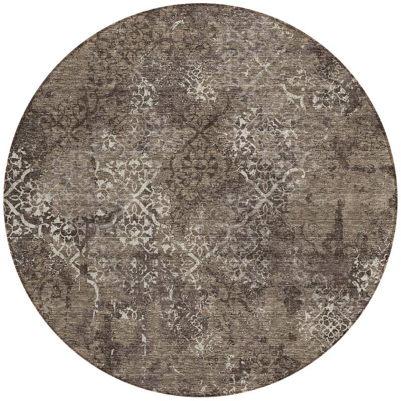 HomeRoots Floral Transitional Rectangle Outdoor Rug