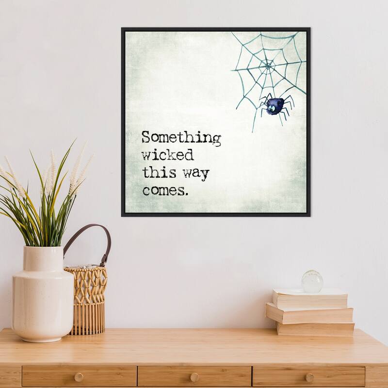 Amanti Art Something Wicked Spider Framed Canvas Wall Art