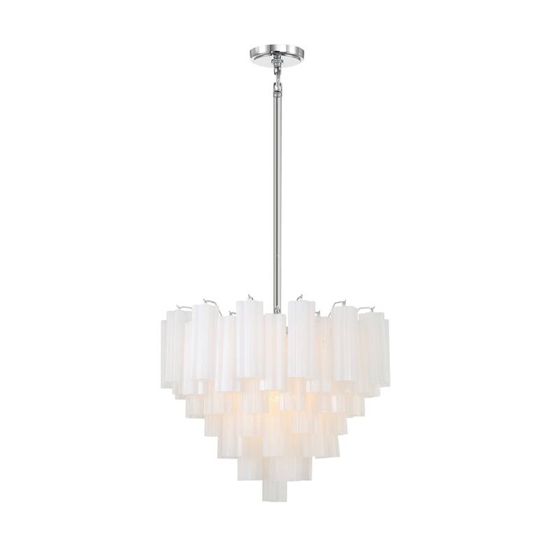 Crystorama Lighting Group ADD-312-WH Addis 12 Light 27" Wide Waterfall