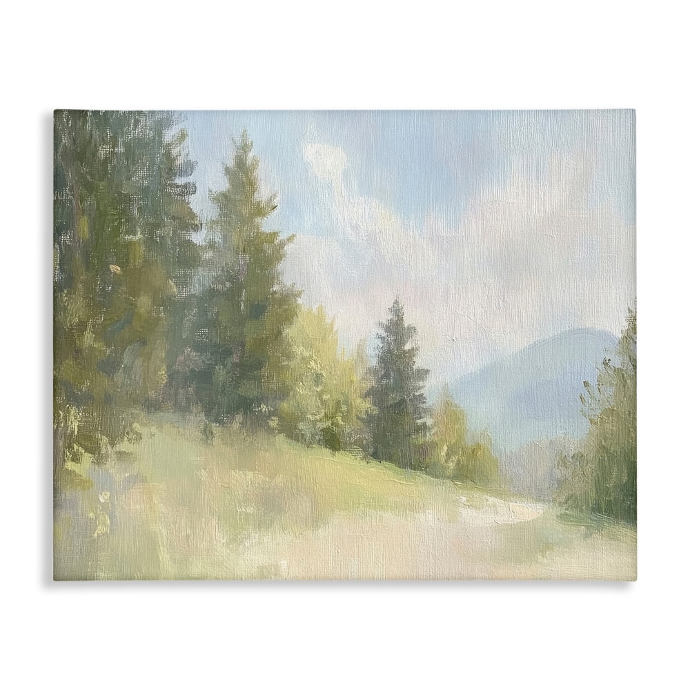 Stupell Meadow Of Green Landscape Canvas Wall Art Design By Petal Prints Design