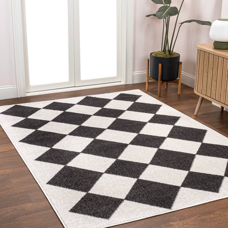 JONATHAN Y Porter Classic Geometric Diamond Pattern Rug