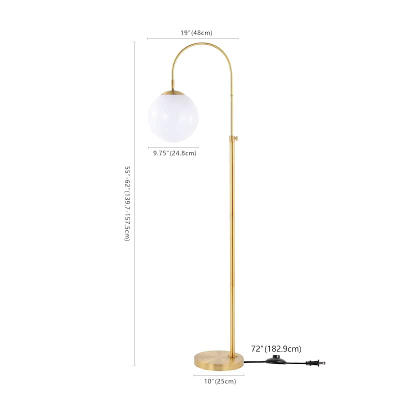 SAFAVIEH Lighting Loree 62-inch Floor Lamp - 10" W x 19" D x 62" H - Brass Gold - 10Wx19Dx65H