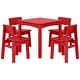 preview thumbnail 43 of 68, Garden Party Kids Outdoor 5-Pieces Dining Set Red