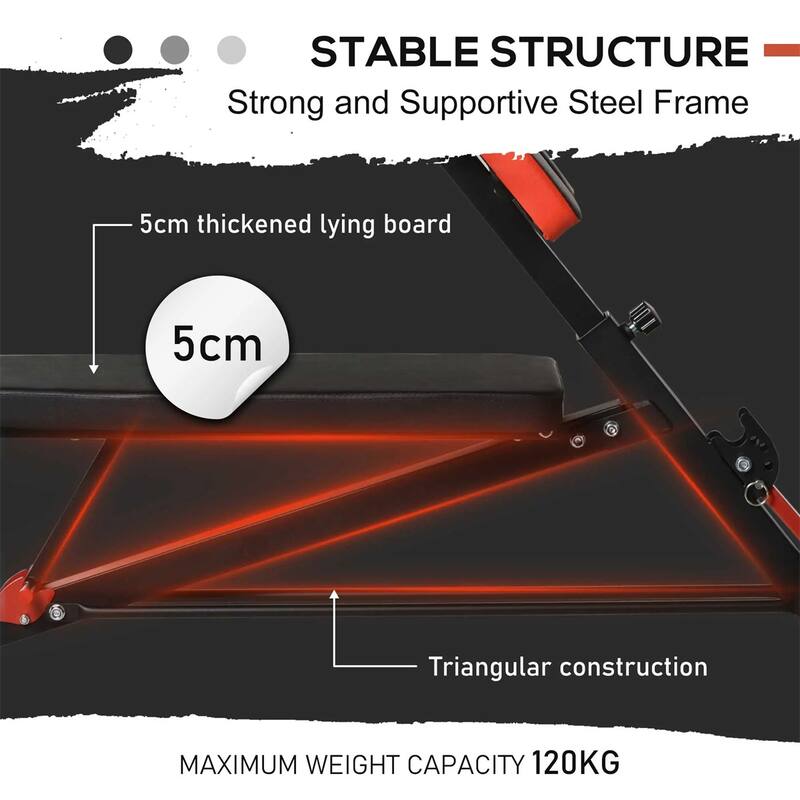 Multifunctional Adjustable Sit-Up and Dumbbell Bench Full Body Workout Hyperextension Core Strength Training Steel Frame